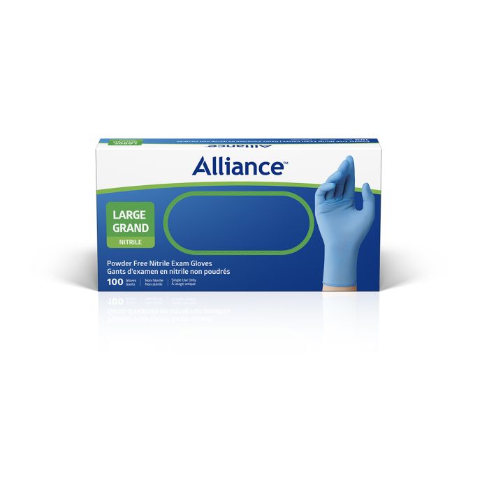 ALLIANCE NITRILE PF MEDICAL EXAM GLV LG CASE/1000 EACH