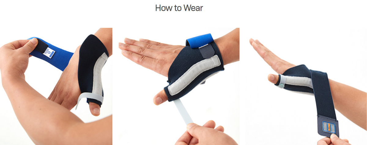Thumb Splint Bilateral Design for Fitting Left or Right - Wrist Braces & Supports With Adjustable Compression by Velcro Straps