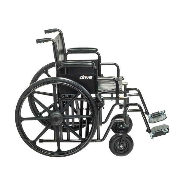 Drive - Bariatric Sentra EC Heavy-Duty Wheelchair 450lbs weight capacity