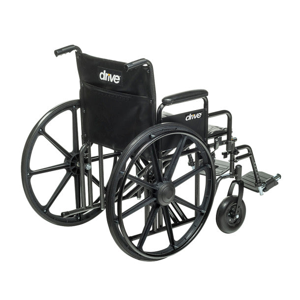 Drive - Bariatric Sentra EC Heavy-Duty Wheelchair 450lbs weight capacity