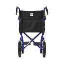 Medline Basic Aluminum Transport Chair with Permanent Full-Length Arms, Swing-Away Footrests and 12" Wheels