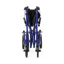 Medline Basic Aluminum Transport Chair with Permanent Full-Length Arms, Swing-Away Footrests and 12" Wheels