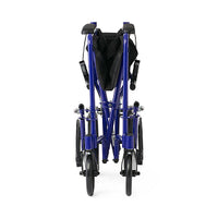 Medline Basic Aluminum Transport Chair with Permanent Full-Length Arms, Swing-Away Footrests and 12" Wheels