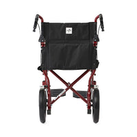Medline Basic Aluminum Transport Chair with Permanent Full-Length Arms, Swing-Away Footrests and 12" Wheels