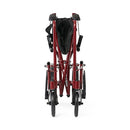 Medline Basic Aluminum Transport Chair with Permanent Full-Length Arms, Swing-Away Footrests and 12" Wheels