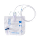 Urinary Drain Bag with Anti-Reflux Tower and Metal-Free Slide-Tap Drainage Port, 2,000 mL