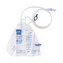 Urinary Drain Bag with Anti-Reflux Tower and Metal-Free Slide-Tap Drainage Port, 2,000 mL