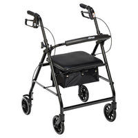 Drivemedical Aluminum Rollator, 6" Casters