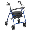 Drivemedical Deluxe 3 Wheel Aluminum Rollator, 7.5" Casters