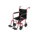 Drivemedical Deluxe Fly-Weight Aluminum Transport Chair with Removable Casters