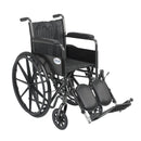 Silver Sport 2 Wheelchair (18") Fixed arms with Elevated footrest