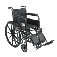 Silver Sport 2 Wheelchair (18") Fixed arms with Elevated footrest