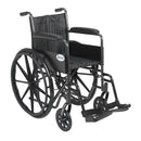 Silver Sport 2 Wheelchair (18") Fixed arms with Swing away footrest