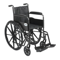 Silver Sport 2 Wheelchair (18") Fixed arms with Swing away footrest