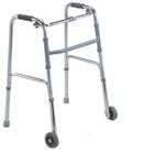Lightweight Folding Walker With Front Wheels Mobility Standing Aid For Elderly, Senior & Injured People