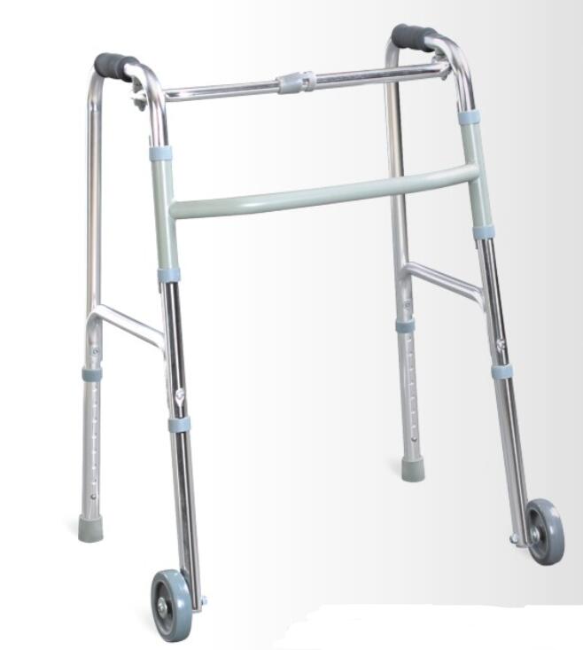 Lightweight Folding Walker With Front Wheels Mobility Standing Aid For Elderly, Senior & Injured People for Rent