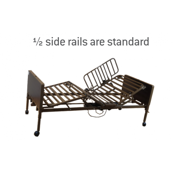 MedaCure - Full Electric Hospital bed with Mattress & Half Side Rails (rental)