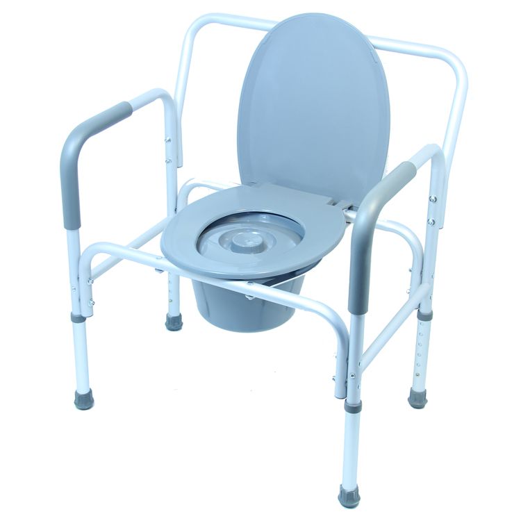 Ezee Life Stationary Folding Steel Commode (CH1051)