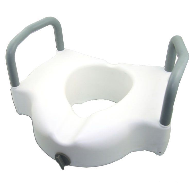Ezee Life 2 in 1 Locking Elevated Toilet Seat with Arms (CH2025)