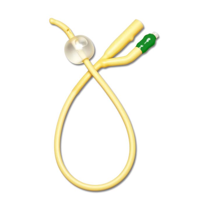 Sterile 2-Way Silicone-Elastomer Coated Latex Foley Catheter with Coude Tip, 10 cc (mL)