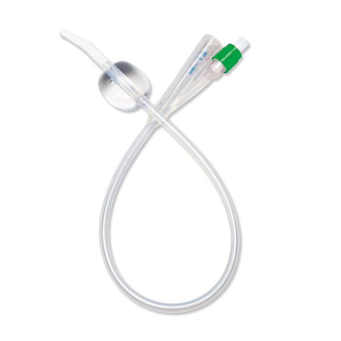 Silicone 2-Way 100% Silicone Foley Catheter with Coude Tip, 10 cc (mL)