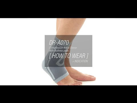 Compression Ankle Sleeve With Buttress Pads Protection To Soft Tissues & Sprained Ankle Breathable Ankle Sleeve Brace For Running & Sports