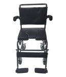 4 Way Padded Steel Commode Chair with Wheels