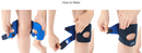 Knee Support Brace With Open Patella Pad Support For Protection Against Tissue Adjustable Knee Support For Running & Sports - Blue