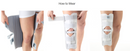Leg Support Brace For Fracture, Post Surgery Short Length Velcro Strap Support To Knee & Leg - White