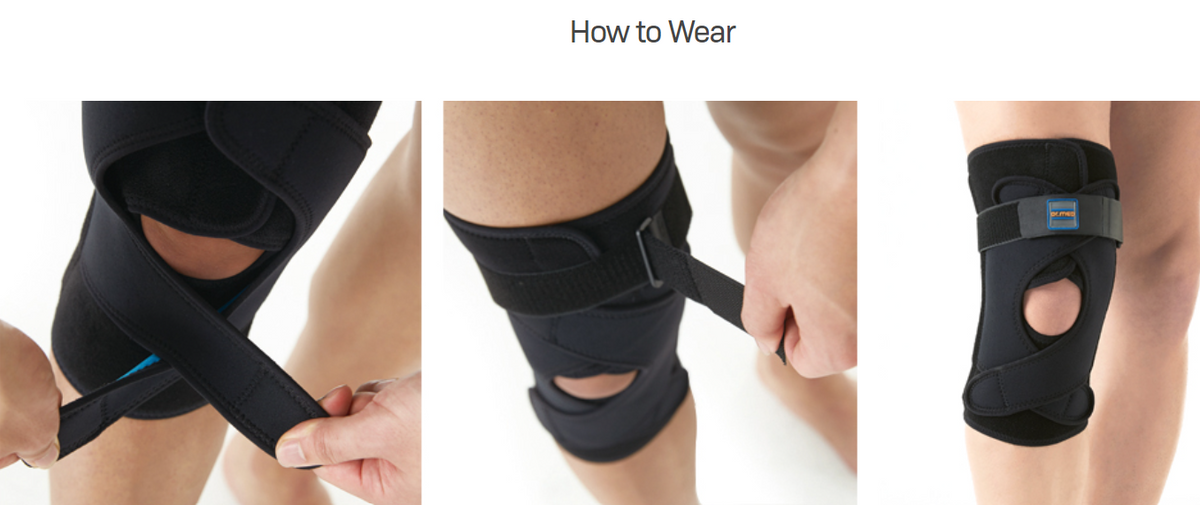 Medical Cross Knee Support Brace For Injury Protection & Soft Weak Muscle Breathable Compression Brace For Sports & Weightlifting - Black