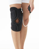 Knee Brace with Hot & Cold Compression Gel Pack For Injury & Pain Relief Adjustable Compression Knee Brace With Straps For Sports Injury - Black