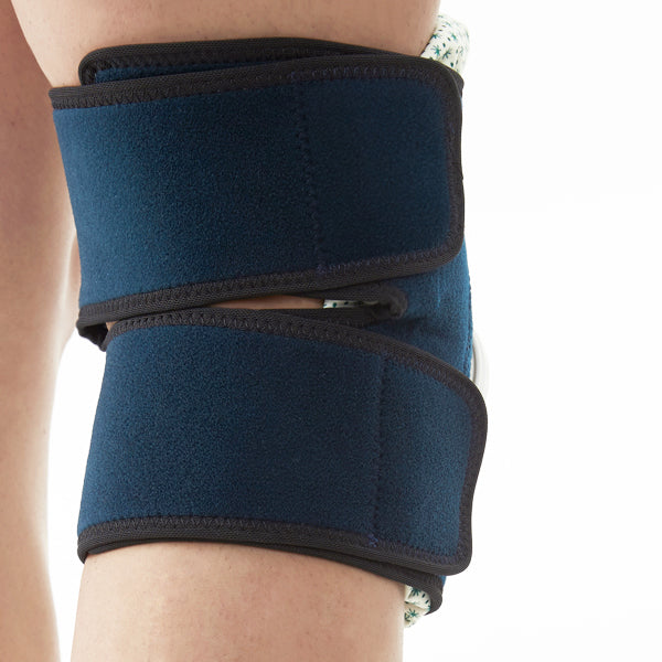 Knee Brace Support With Open Patella & Ice Bag For Pain Relief & Injury Recovery Adjustable Knee Brace For Injury & Recovery - Blue