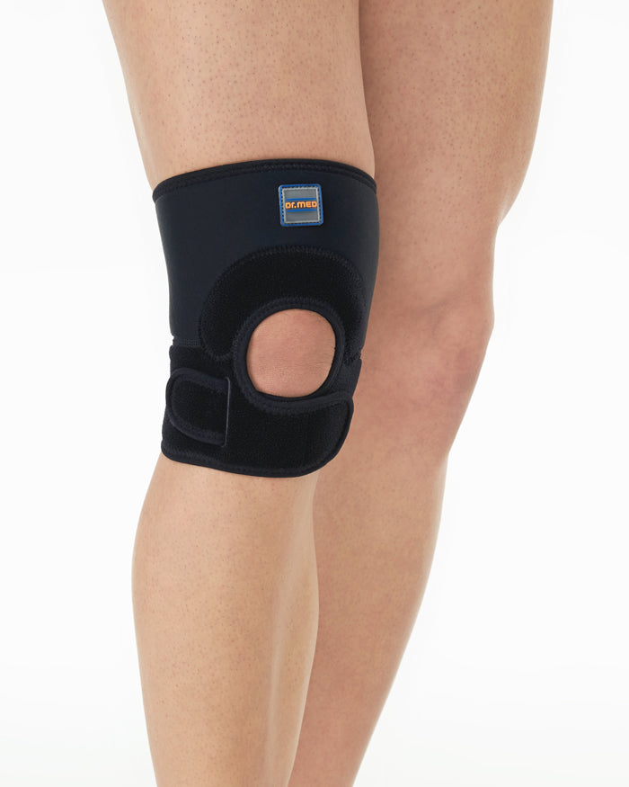 Knee Support Brace With Side Strap and Open Patella Pad For Knee Instability Running, Sports, Workout - Knee Wraps & Straps Compression To Support Knee Pain & Prevent Injury (Small/ Medium/ Large/ Extra Large)
