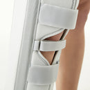 Leg Support Brace For Fracture, Post Surgery Short Length Velcro Strap Support To Knee & Leg - White