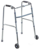 Lightweight Folding Walker With Front Wheels Mobility Standing Aid For Elderly, Senior & Injured People